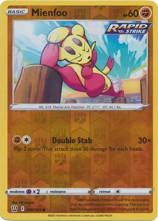Battle Styles Mienfoo #76/163 reverse holo